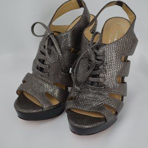 COPY - Coach shoes, gun metal leather,  5 inch high heels shoes